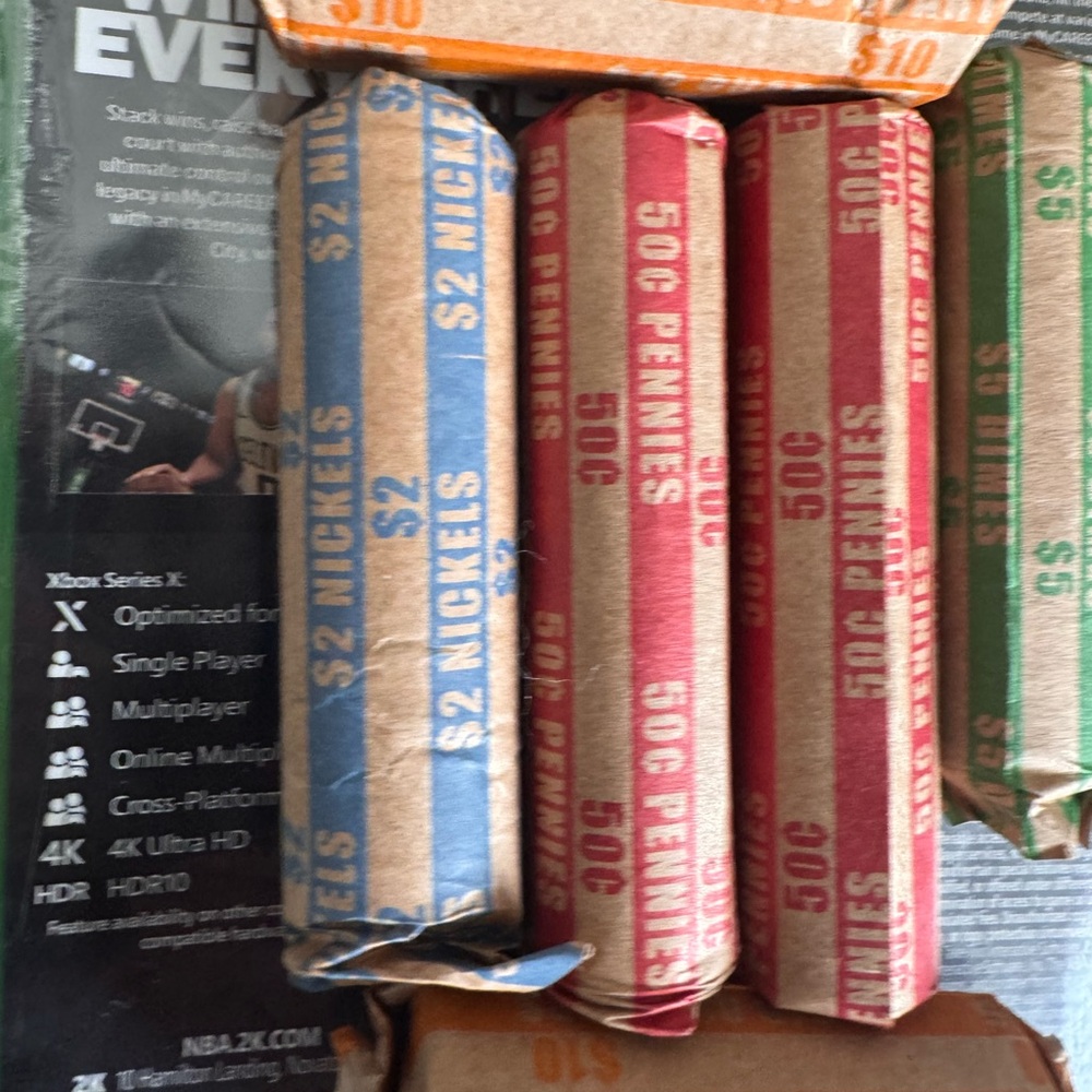 Six rolls of US Coins!!!